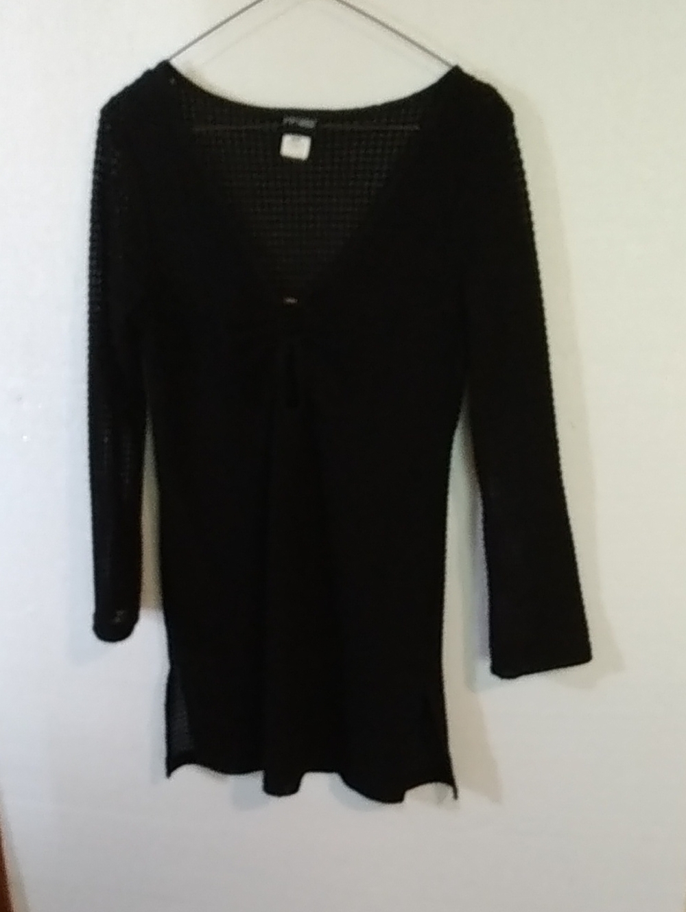Black Knit V-Neck Long Sleeve Sweater